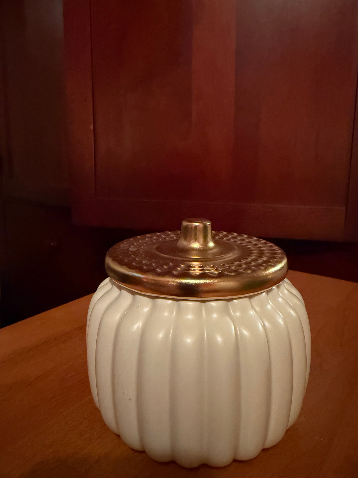 Harvest Ceramic Pumpkin Candle