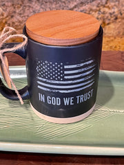 Inspirational Candle Mug - In God We Trust (Masculine fragrance)