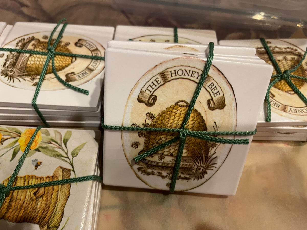 Handcrafted Decoupaged Coaster Set - Set of Four